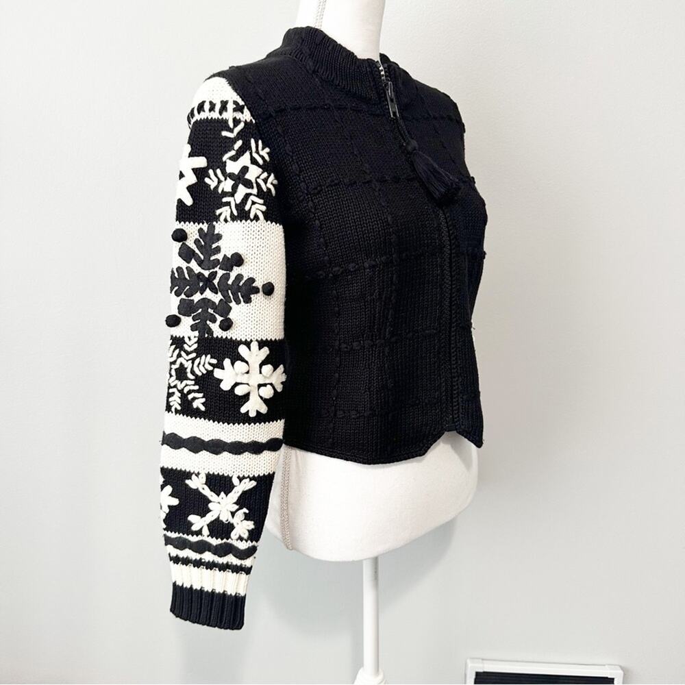 Michael Simon Cache Vintage Snowflake Sweater Siz… - image 2